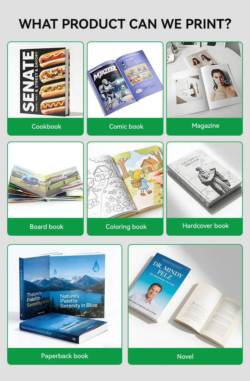 High quality Book Printing hardback paperback publishing printing services book print Cartoon illustration hardcover book